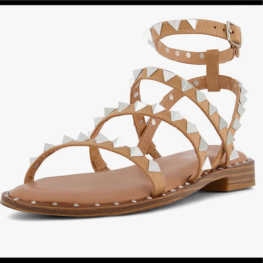 Stud ankle strap sandals